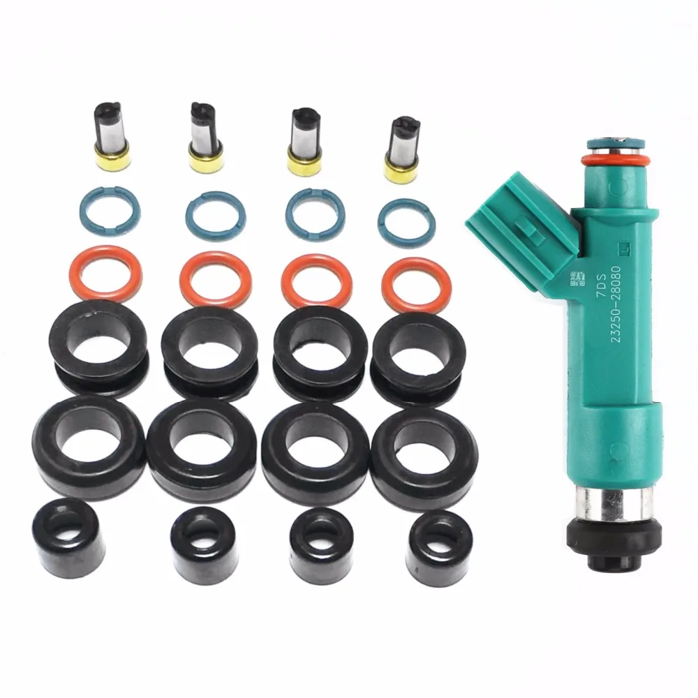 

4 kits fuel injector repair kits For 23250-28080 195500-0310 fit forToyota Corolla Camry Rav4 Solara Scion 2.4L(AY-RK112)