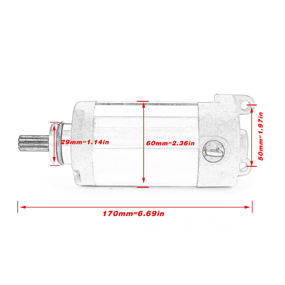 Electric Starter Motor For Yamaha XT250 XG250 Serow Tricker 250 2005-2018 YFM25R Raptor 250 2008-2013 3C5-81890-00 XT XG 250