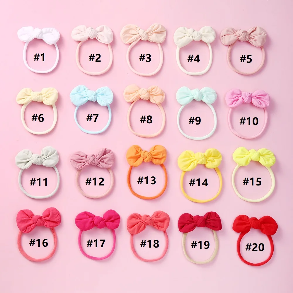 Baby Nylon Headband Girls Hair Bows Accessories For Children Traceless Hairband Newborn Photo Props Infant Headwear