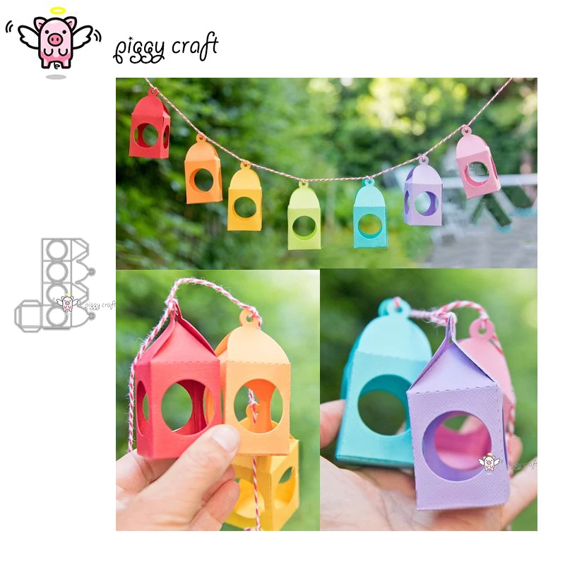 Piggy Craft Metall-Stanzformen, geschnittene Matrizenform, Laternenbox, Dekoration, Sammelalbum, Papierhandwerk, Messerform, Klingenstanzer, Schablonen