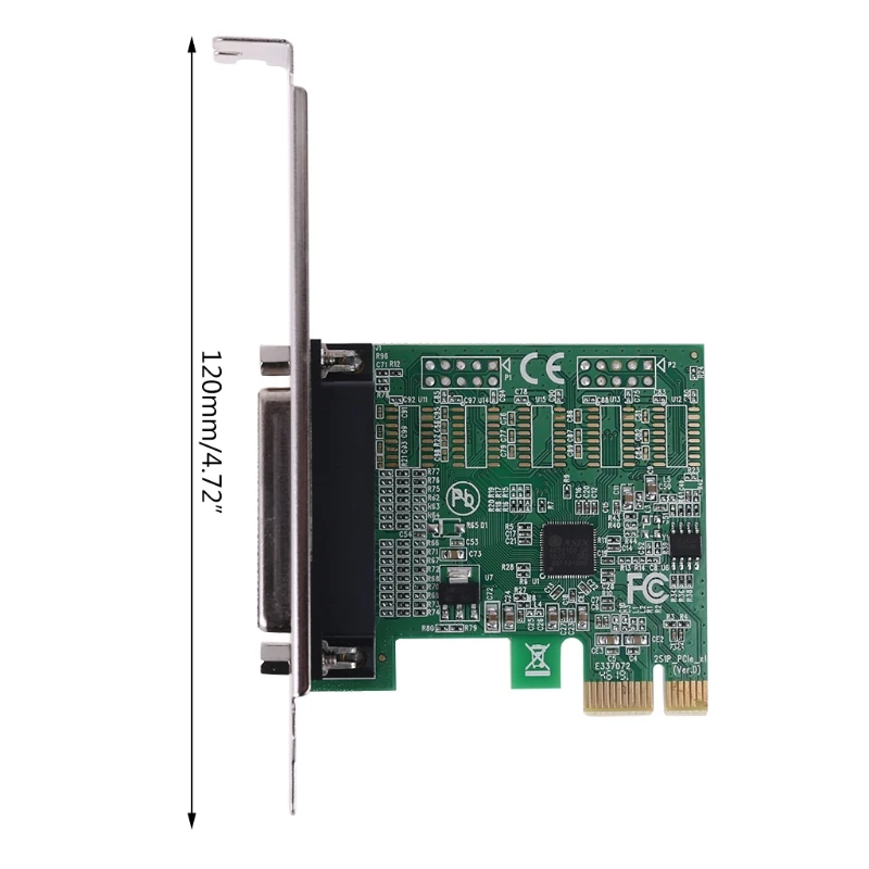 Parallel Port DB25 25Pin PCIE Riser Card LPT Printer to PCI-E Express Cards Converter Adapter AX99100