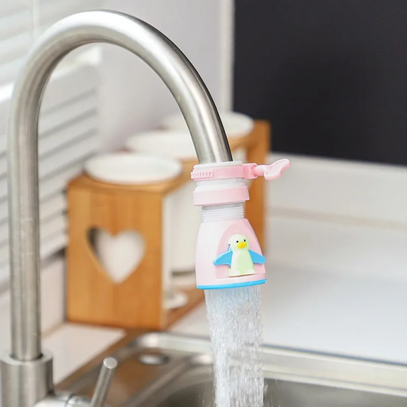 1pcs Creative Cartoon Faucet Pull Out Spout Kitchen Sink Mixer Tap Stream Sprayer Head Home Bathroom Water Tap Accessories