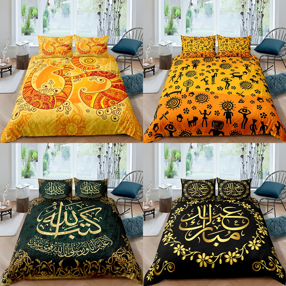 

Home Textiles Luxury 3D Ethnic Style Print Duvet Cover Set 2/3 Pcs Pillowcase Kids Bedding Set AU/EU/UK/US Queen and King Size