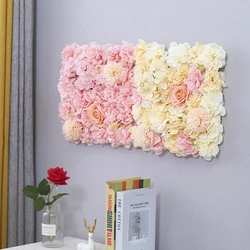 Artificial Rose Flower Wall Panels Hydrangea Peony Background Wall Baby Shower Home Party Activities Wedding Decoration Flower