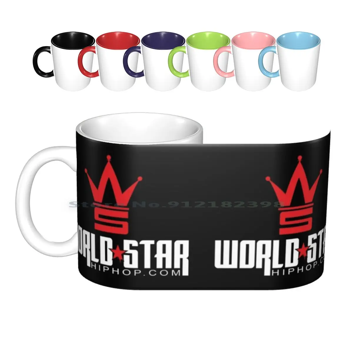 Wshh Ceramic Mugs Coffee Cups Milk Tea Mug Worldstar World Star Hip Hop Rap Music Wshh Creative Trending Vintage Gift Bottle Cup