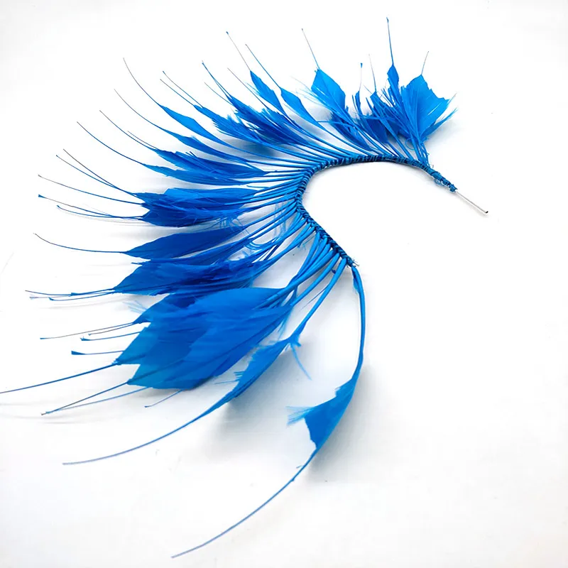 Diy 1pcs goose feather wedding brooch length about 30CM feathers flower headdress wedding party decoration feathers for crafts