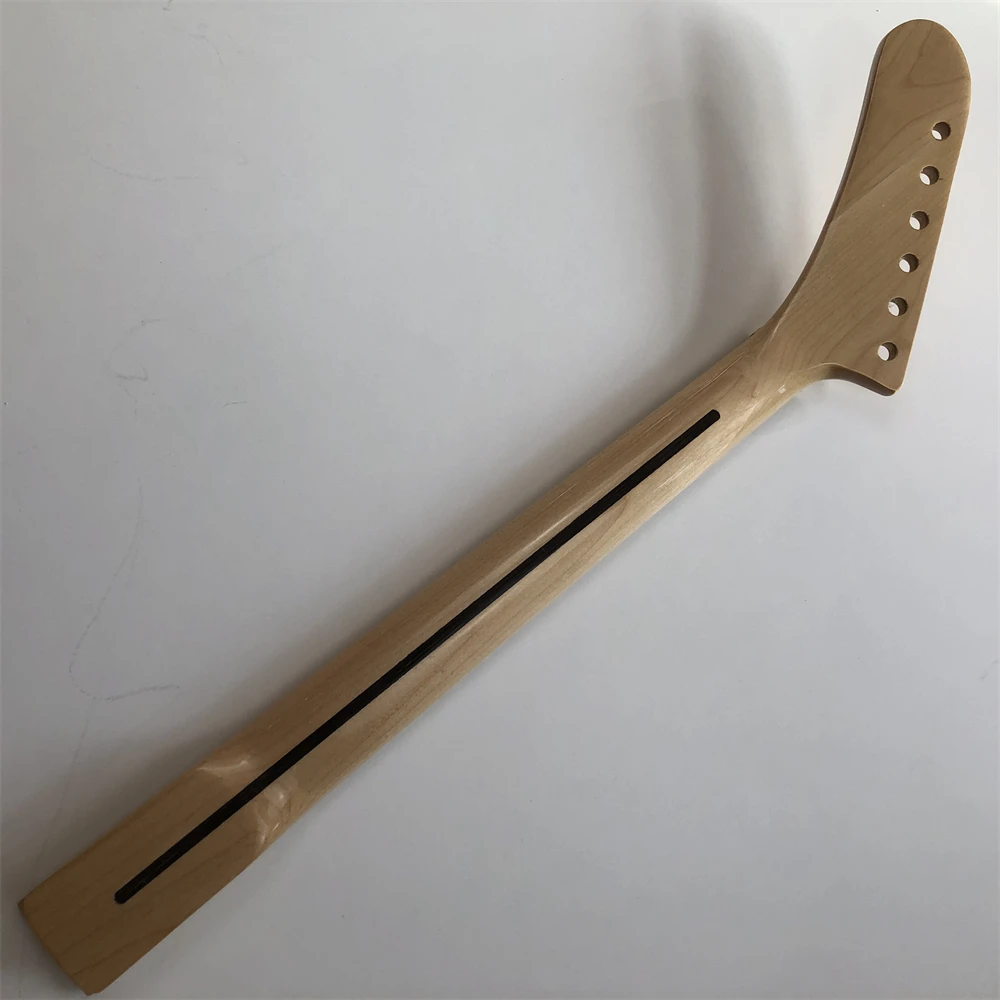 Electric Guitar Neck Maple 22fret 25.5inch Maple Fingerboard Star Inlay Gloss Banana headstock DIY