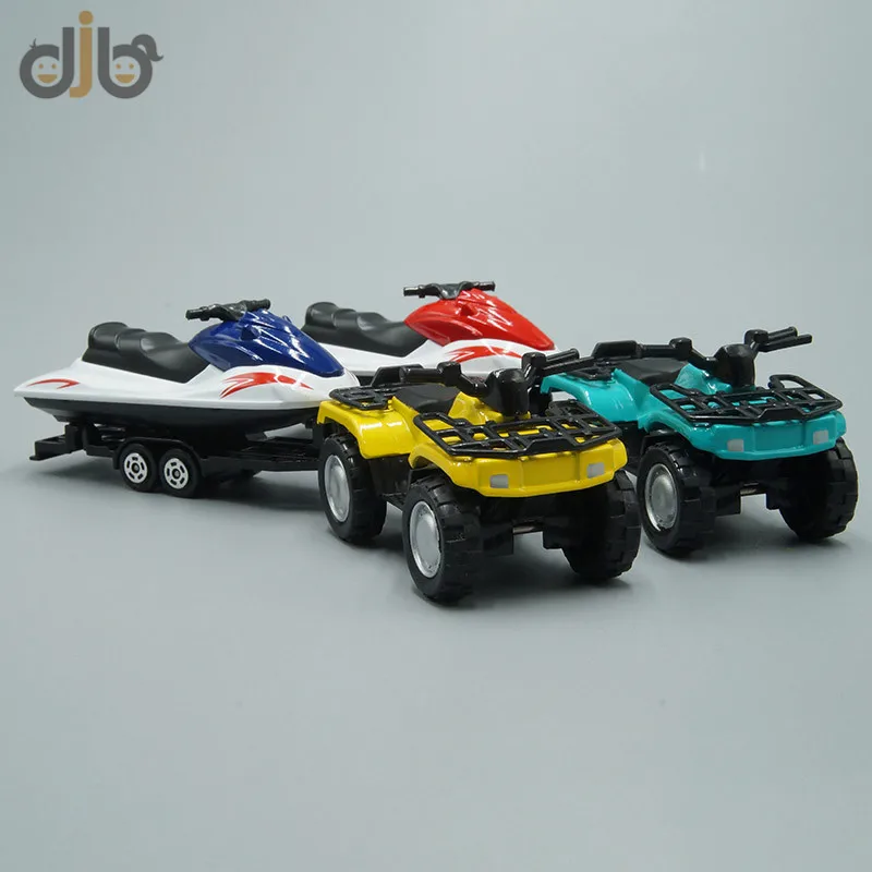 1:50 Diecast Car Model Toy Quad ATV With Jet-Ski Trailer