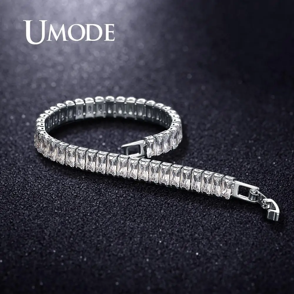 UMODE Friends Bracelets for Women Men Bracelet Luxury Tennis Bracelet Ladies Bangles Designer Jewelry Femme Copper Zircon UB0182