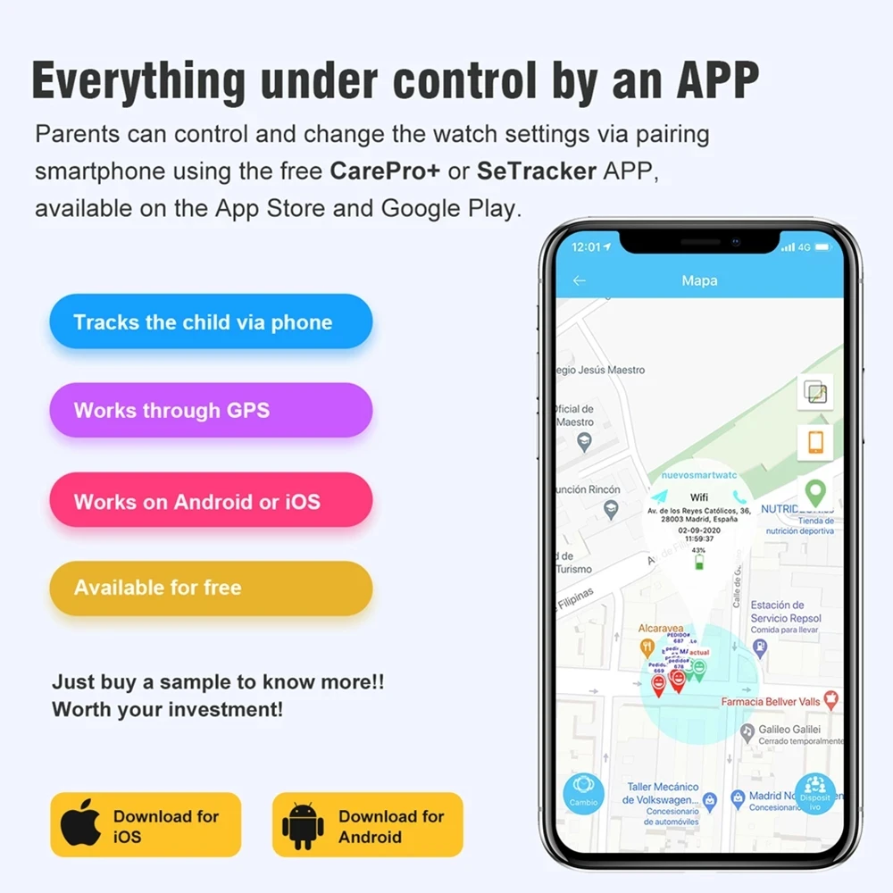 Smart Watch Kids GPS 4G  LT31 Tracking IP67 Waterproof Smartwatch Android IOS Security Fence SOS Call Smart Watch With Camera