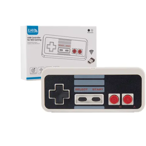 Controller USB wireless da 2,4 GHz per giochi classici NES Controller PC USB retrò compatibile per PC Windows MAC Genesis Raspberry Pi
