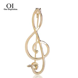BUCOMEOI Fashion Music Note Corsage Clips Brooch Pins Brooches For Girls Dress Suit Pin Korean Style Clothes Accessories