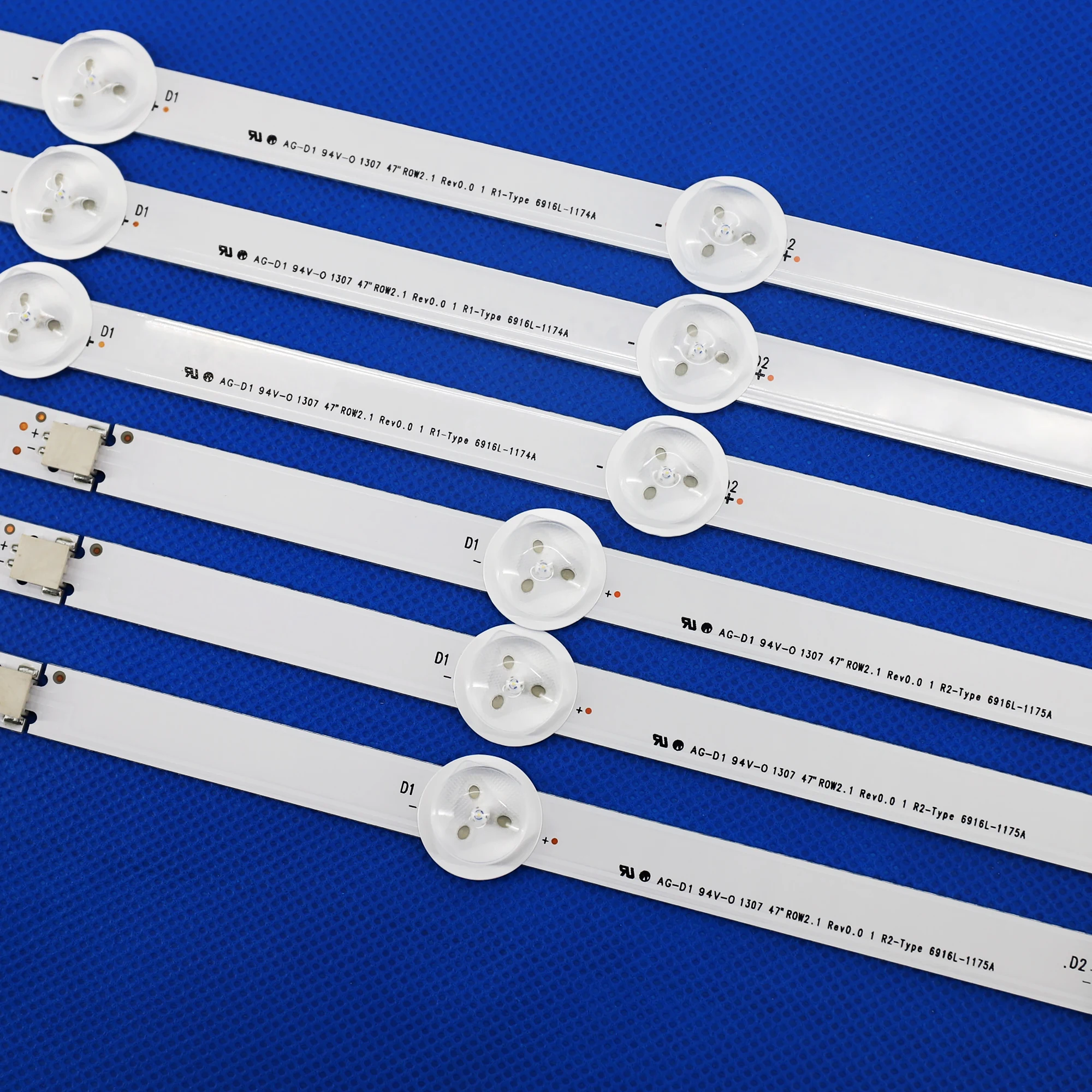 Striscia LED 24 pezzi per LG sostituito nuovo 47 "ROW2.1 Rev 0.7 6916L-1174A 6916L-1175A 6916L-1176A 6916L-1177A, parti usate,(3 * R1,3 *