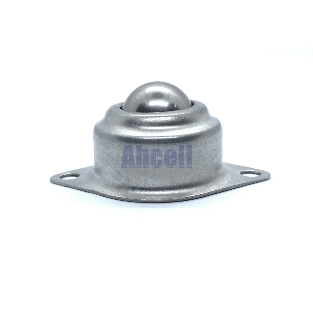 Stainless Steel 2 Holes Flange 15mm Castor Ball Transfer Unit Ahcell Conveyor Furniture Desk Sofa Ball Bearing Roller Caster