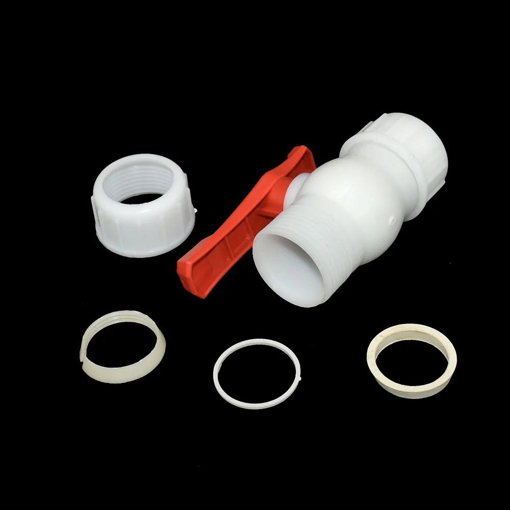 Válvula de Conexión Rápida para Tubería de Agua de 20/25/32/40/50/63 mm, Conector de Plomería de 2 Vías, Válvulas de Bola de PVC, Accesorios, 1 Pieza