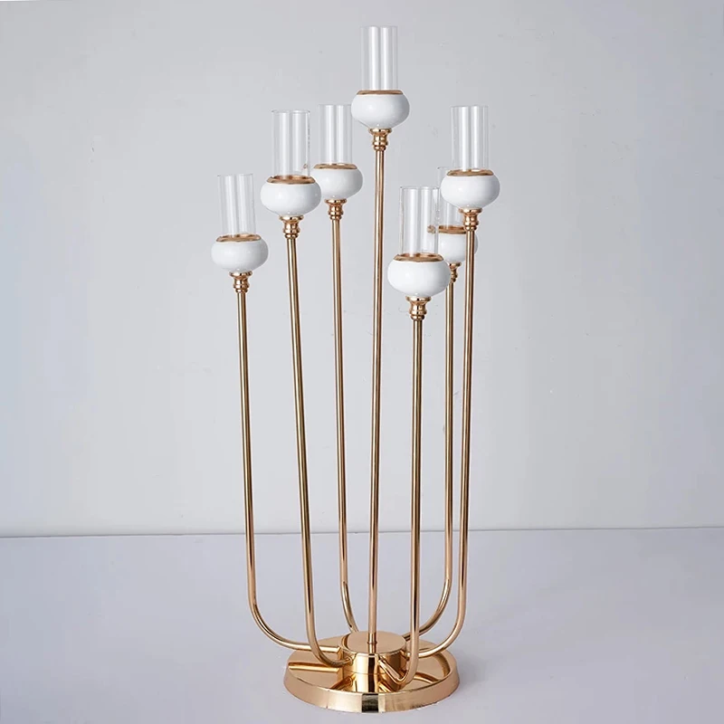 Акриловые подсвечники высота 90 см, подсвечники с 7 держателями, роскошные подсвечники для вечерние стола, Декор для дома