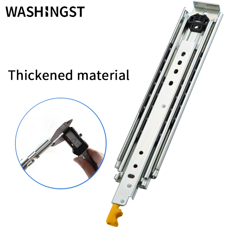 WASHINGST Heavy Duty Drawer Runners Full Extension Drawer Slides Rails Heavy Duty 120kg Bearing Capacity 1 Pair