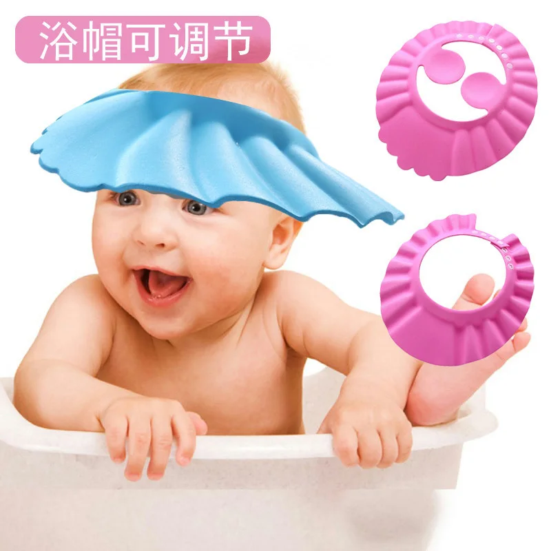 

Children Waterproof Cap Safe Baby Bath Visor Adjustable Accessories Visor For Bathing Protect Eyes Ears PVC Suit 0-6 Kids