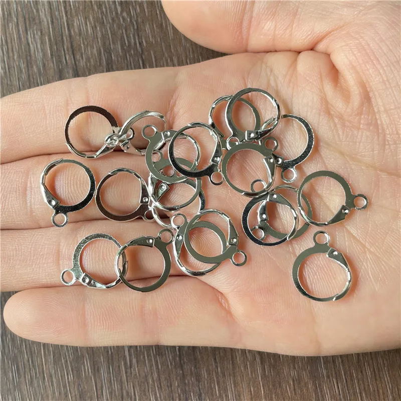 60pcs Ear ring and ear buckle accessories DIY finished glazed cut-out earrings Hand-made earring accessories for women