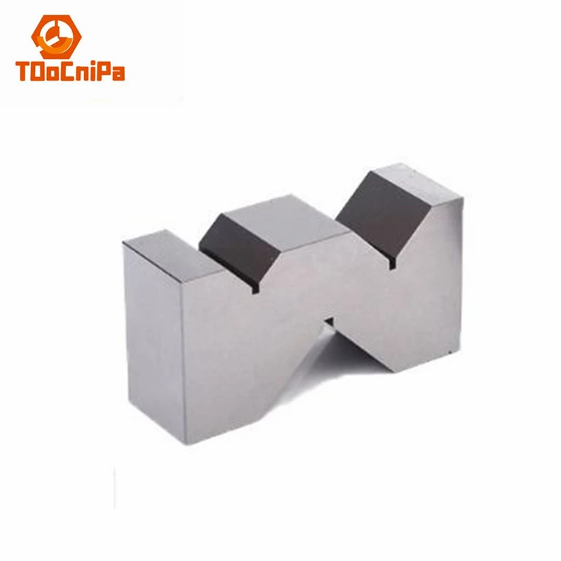 A pair High Accuracy Carbon Steel M Type V-block 50mm For Platform Measurement Steel Precision M-frame Parallel Pad Block