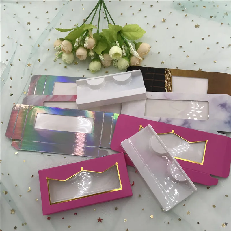 5D 25mm Mink Eyelashes Wholesale Colorful Paper Packaging Box