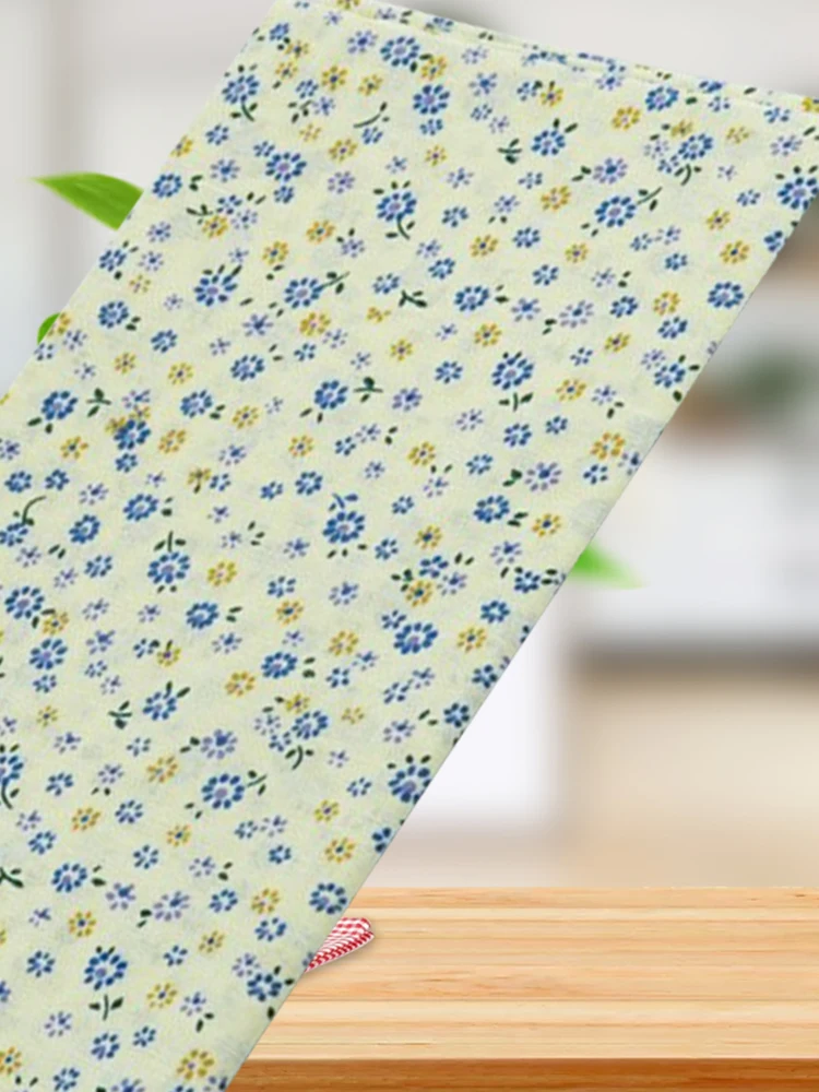 1 Piece 50cmx50cm Quilting Blue Little Floral Designs Pre-cut Fat Quarter Patchwork Cotton Fabric Home Textile Sewing Tecido