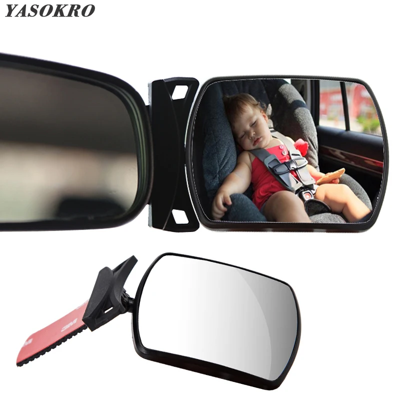 YASOKRO Mini Safety Car Back Seat Baby View Mirror Adjustable Baby Rear Convex Mirror Car Baby Kids Monitor Rearview Mirror