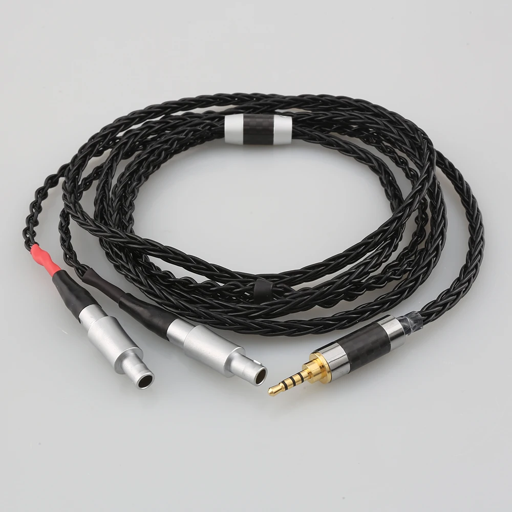 

High Quality HIFI Custom Made 2.5mm Balanced Silver Plated Cable 8Core Detach Cable for HD800 HD800S HD820 Headphones