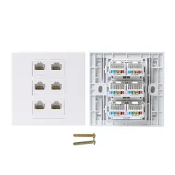 86 Type Computer Socket Panel CAT5E Network Module RJ45 Cable Interface Outlet