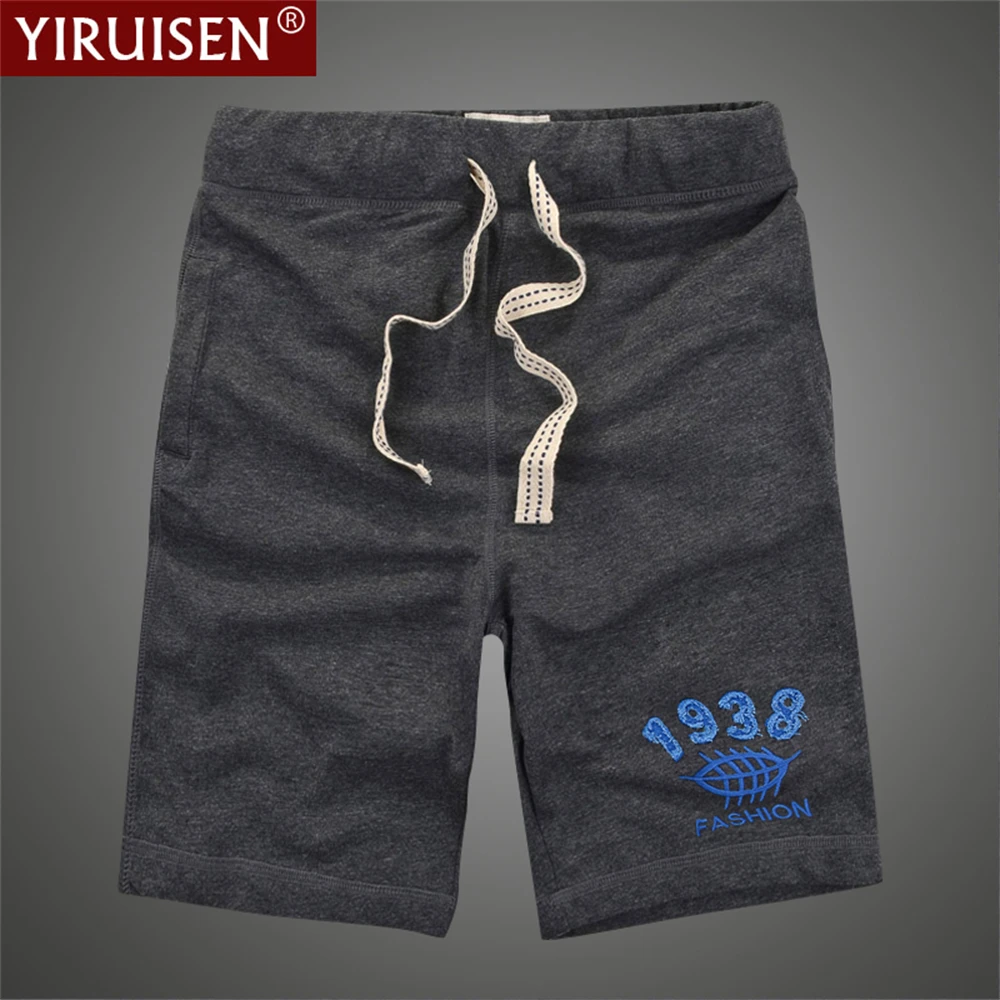 YiRuiSen – short d\'été en coton pour homme, vêtement de marque Vintage brodé, coupe régulière, 100%