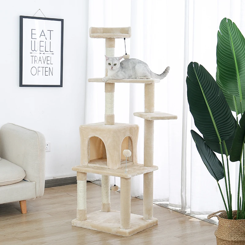 Imagem -05 - Tipos de Entrega Doméstica Cat Tree House Tower Condomínio Cat Scratching Post para Indoor Kitten Jumping Toy com Escada Jogando Árvore 9