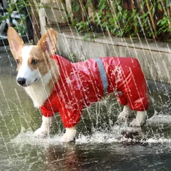 Impermeável Reflective Raincoat para Pet Dog, Raincoat Macacão, Capa de chuva, Protetor solar, Roupas ao ar livre, Jaqueta para cães pequenos