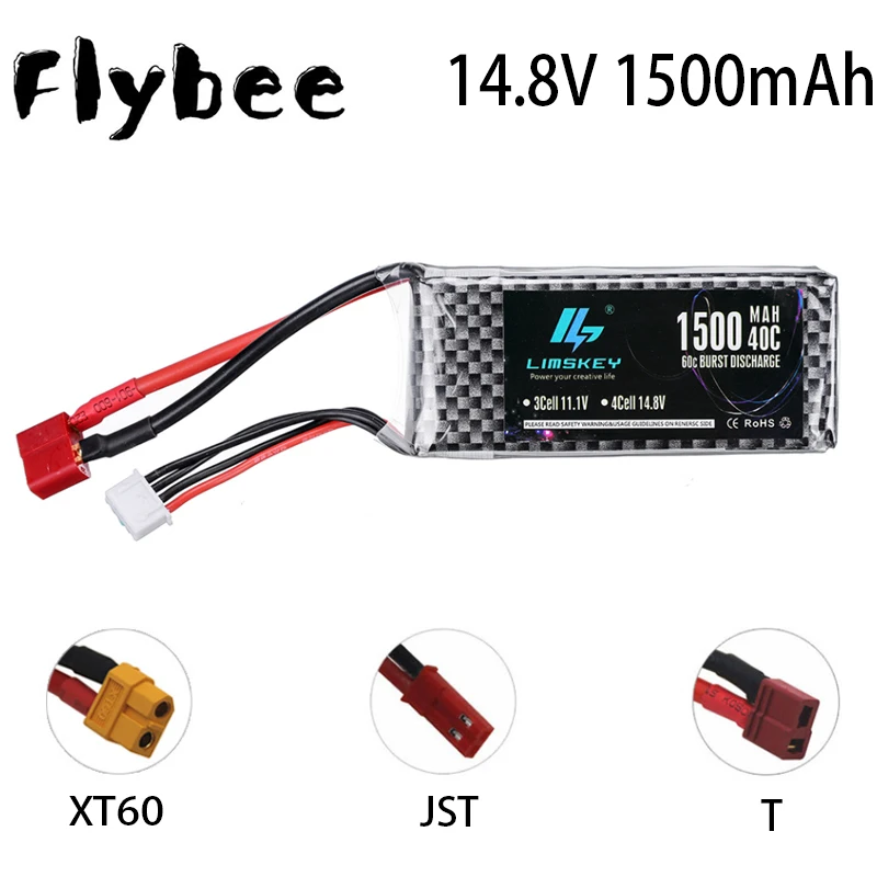 11.1v 14.8v 1500mAh Lipo Battery For RC Helicopter Toys Car Boats Drone Parts 1500mAh 3s 4s Rechargeable Battery T/JST/XT60 Plug