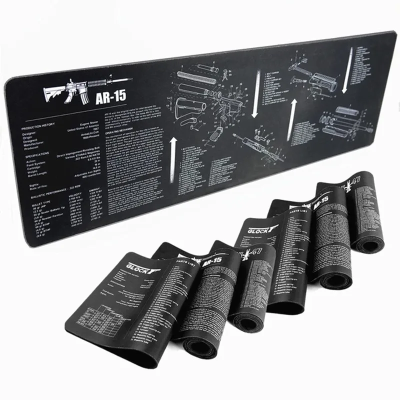 Gun Cleaning Mat for AR15 AK47 Glock 1911 Gunsmith Bench Patches Pads Disassembly Rifle Repair Build Tool Kits Supplies