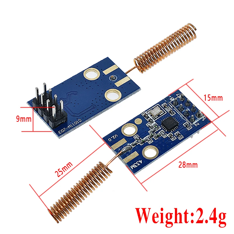 CC1101 Wireless Transceiver Module 433MHz 2500 NRF Distance Transmission Board OOK ASK MSK Modulation Programable Control 2500 image 6