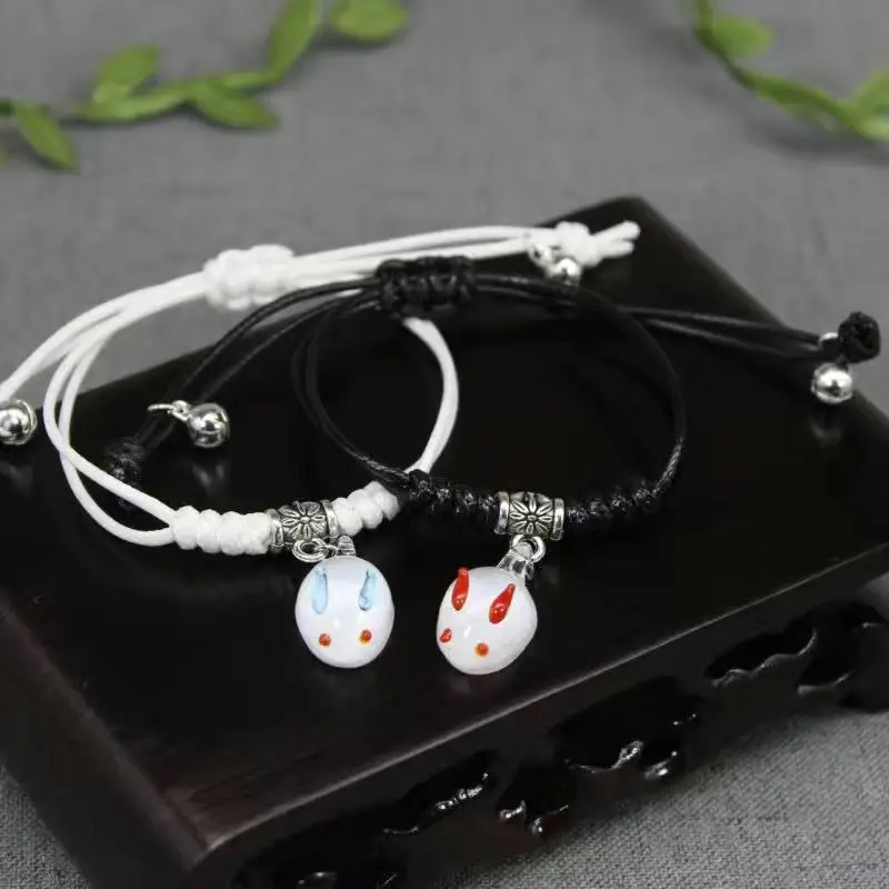 Mo Dao Zu Shi Cosplay Rabbit Bracelet Anime Grandmaster of Demonic Cultivation Wei Wuxian Lan Wangji Handmade Bracelet Jewelry