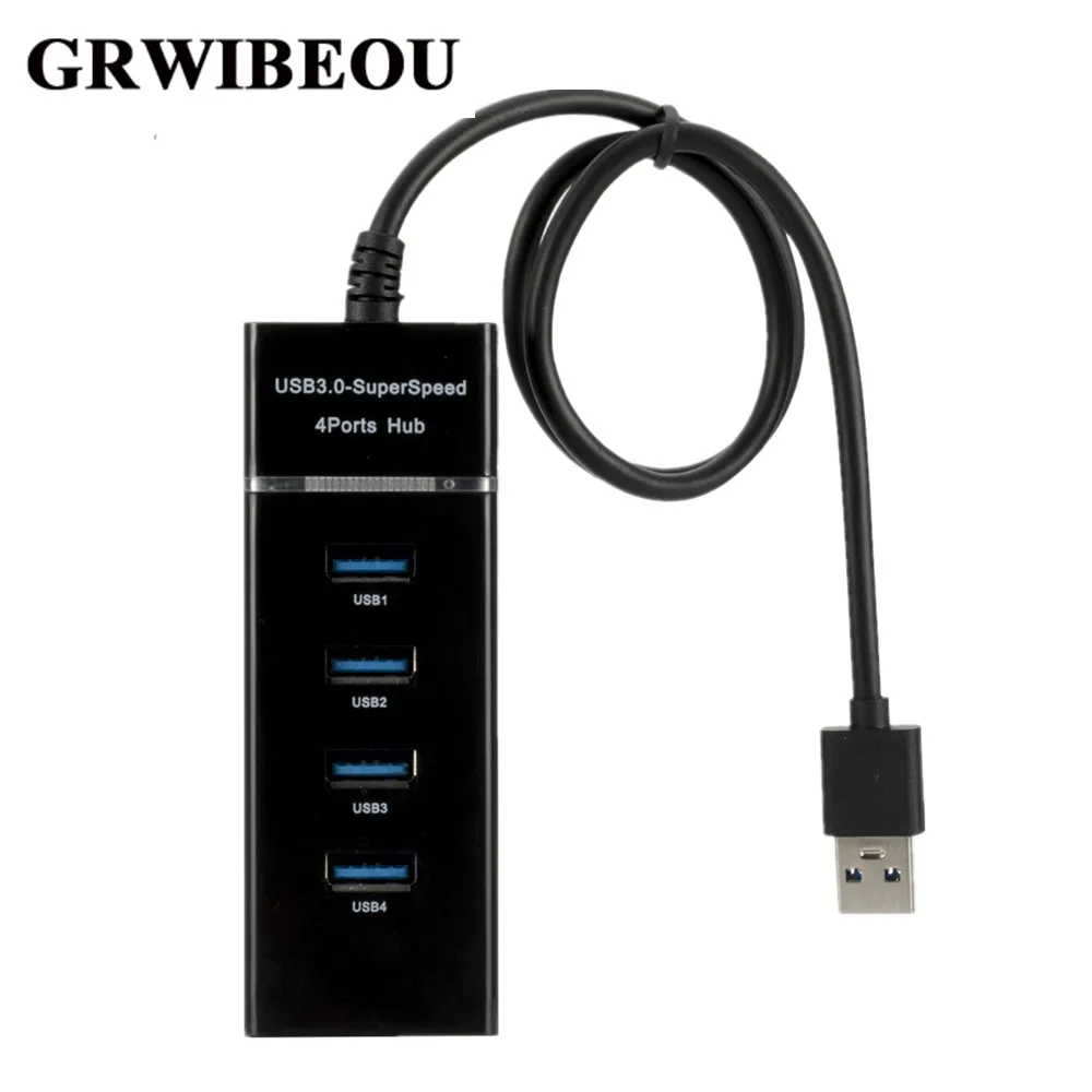 

Grwibeou 4 ports High Speed HUB High-Speed 4 Port USB 3.0 Multi HUB Splitter Expansion For Desktop PC Laptop Adapter USB 2.0 HUB