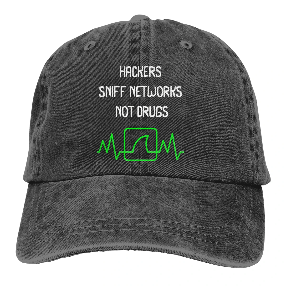 Adjustable Solid Color Baseball Cap Hackers Sniff Networks Cyber Security Fun Washed Cotton Linux Program Sports Woman Hat