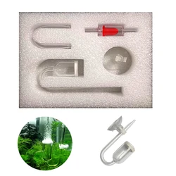 Aquarium CO2 atomizer Glass CO2 diffuser Check valve U-shaped suction cup Kit Aquarium CO2 regulator generator accessories