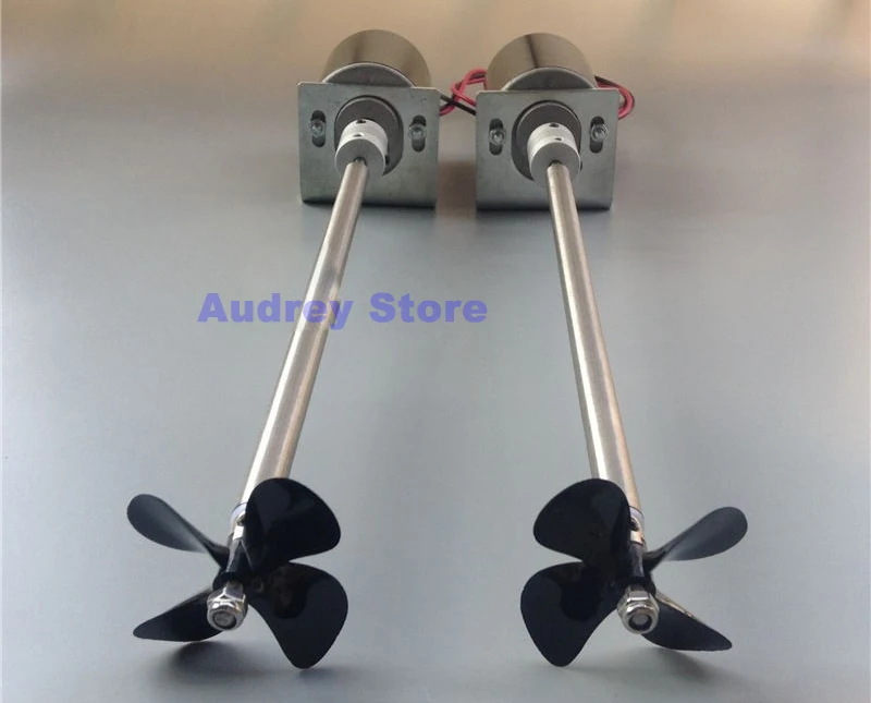 Fishing boat motor DC12V permanent magnet DC motor 3500rpm 30W 4-bladed propeller 4mm stainless steel shaft