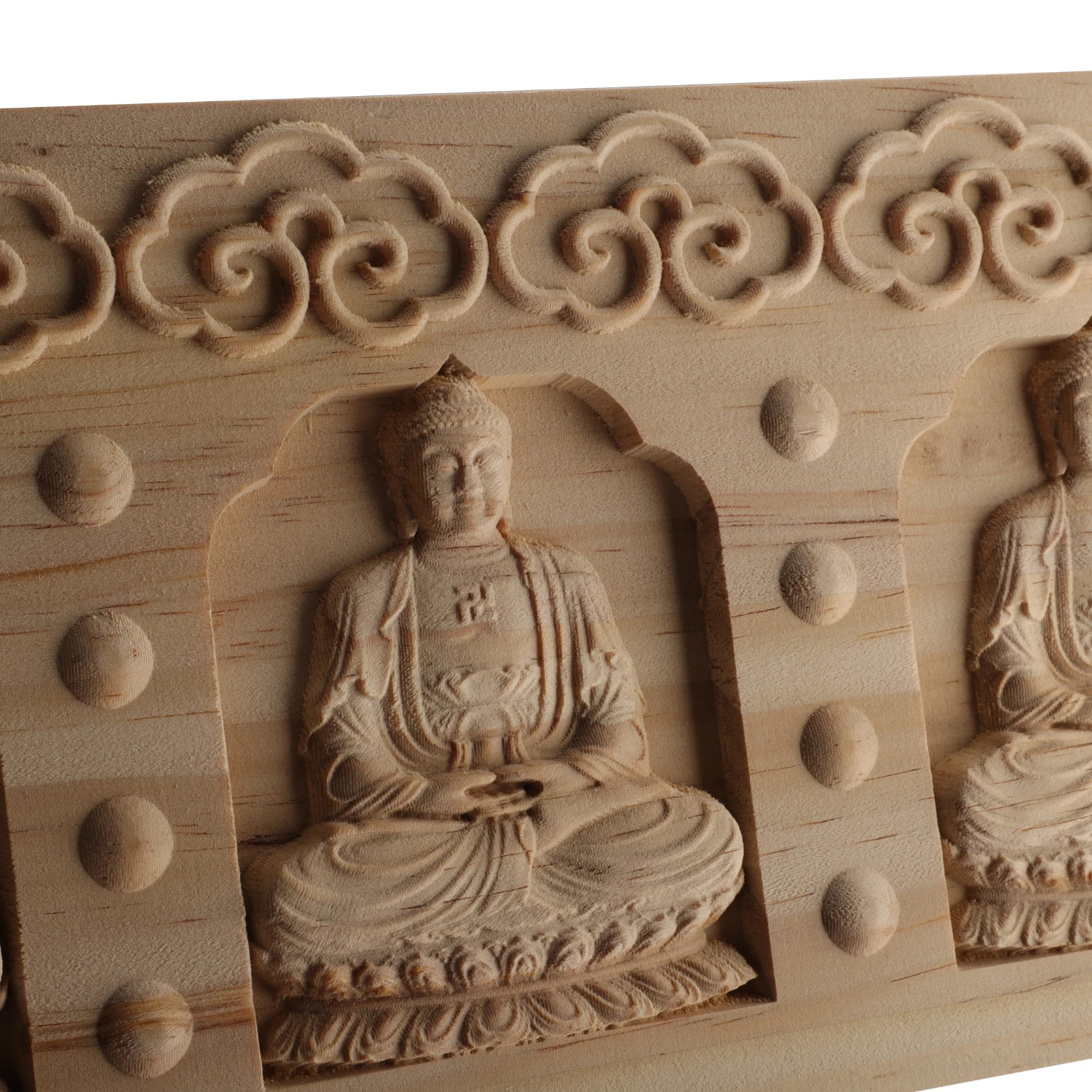 RUNBAZEF statua di Buddha Ornamentale Moderno Antico Legno Linee di Intagliare Adesivo Lungo Fiore Di Legno Angolo Finestra Porte Vendita Calda NUOVO