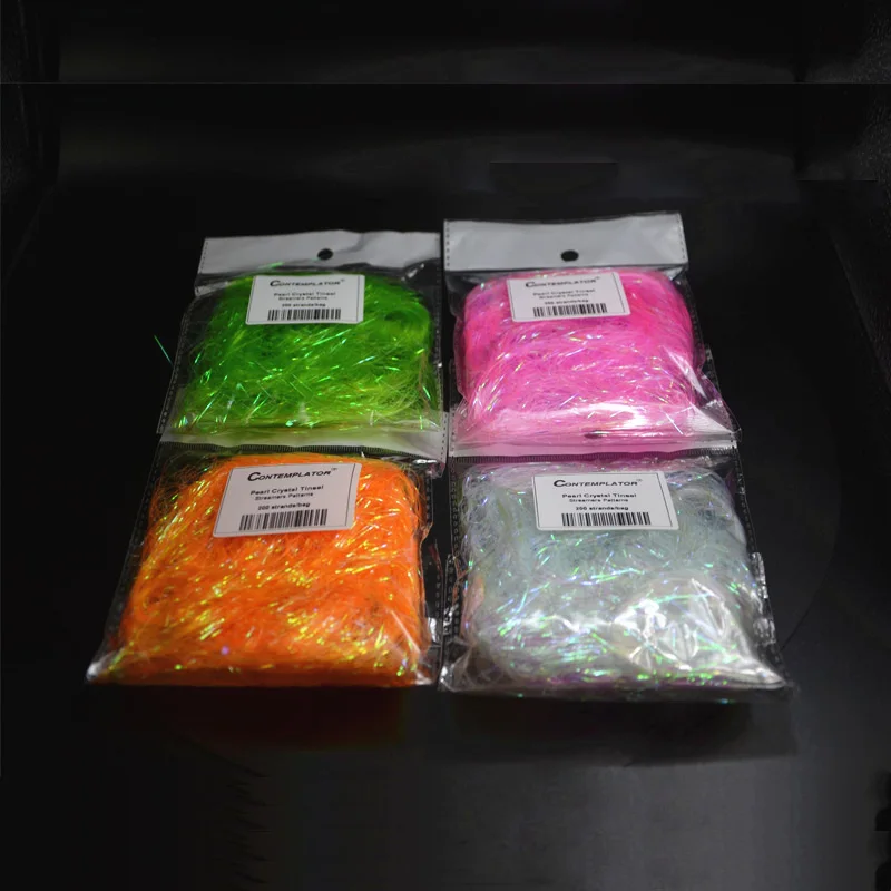 7colors Fly Tying Prism Tinsel Fiber Nymph Midges Synthetic Materials Shining Sparkle Lifelike Filament For Tying Flies Lures
