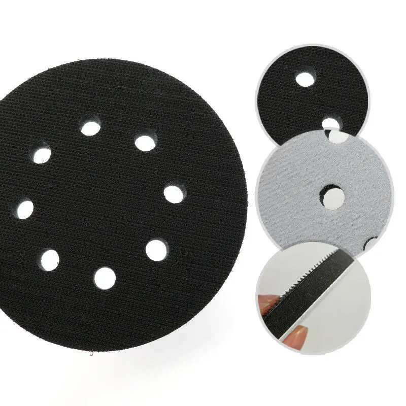 샌딩 패드 용 소프트 인터페이스 1 개 5 "125mm 8 홀 디스크 쿠션 인터페이스 버퍼 패드, 연마 절단 개선용