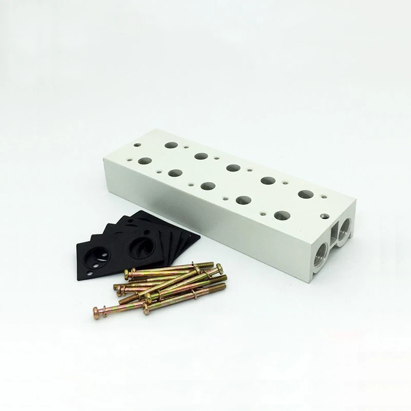 Pneumatic 3V210-08/3V110-06/Solenoid valve manifold plate Valve seat Base/3V100M/3V200M