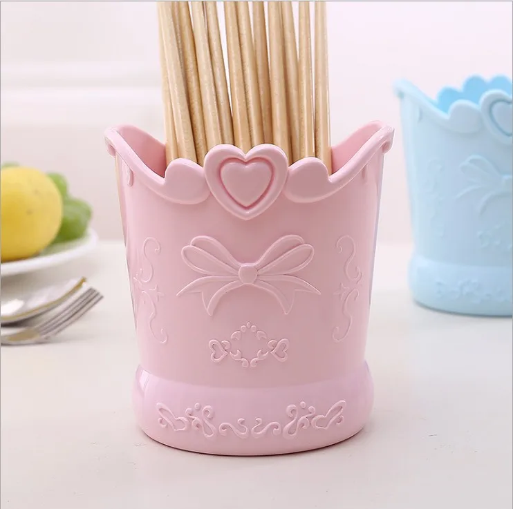 Imagem -04 - Bow Love Heart Shape Plastic Pen Holder Pink Barrel Girl Cute Bucket Organizador da Mesa Papelaria de Grande Capacidade