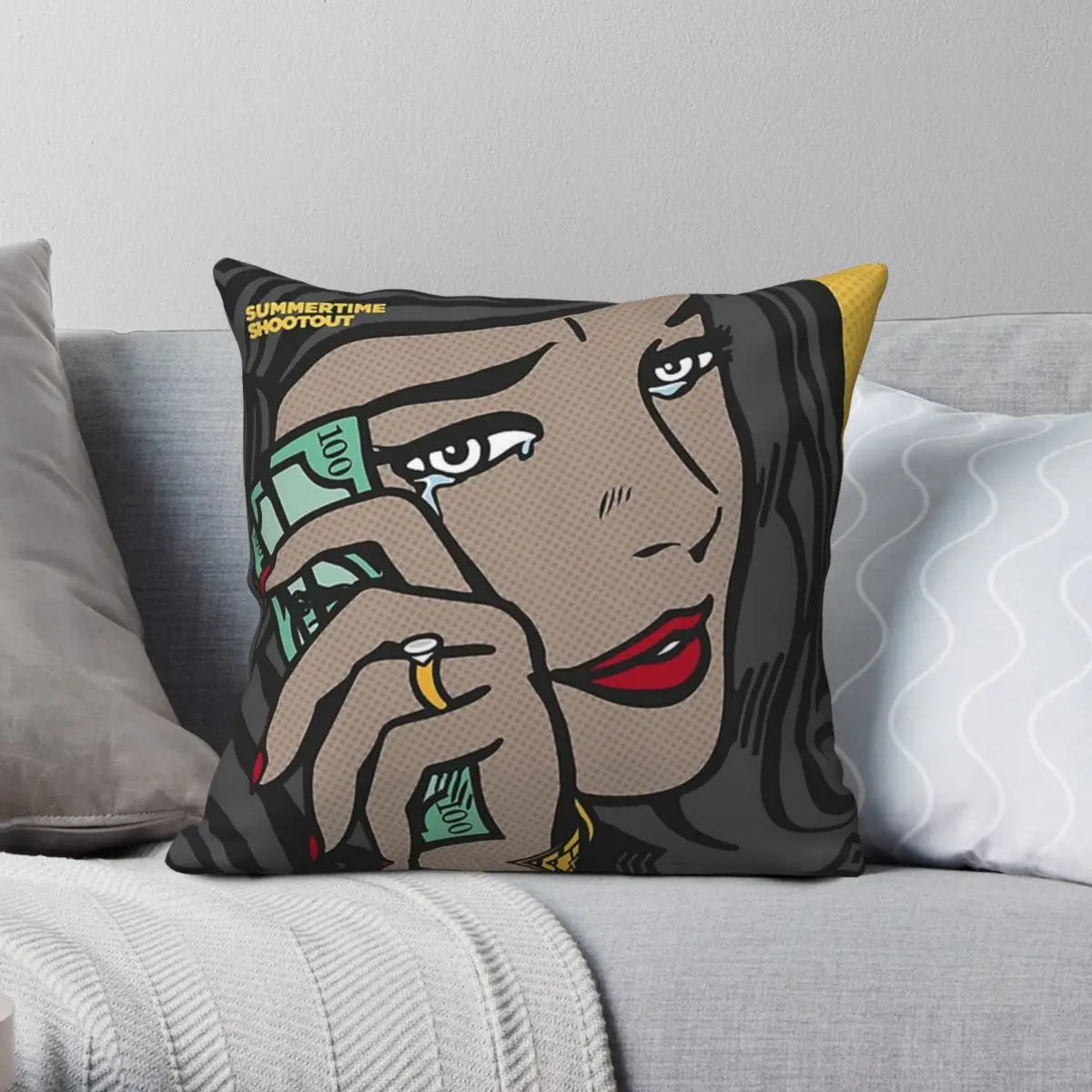 

Summertime Shootout Square Pillowcase Polyester Linen Velvet Printed Zip Decor Throw Pillow Case Home Cushion Cover