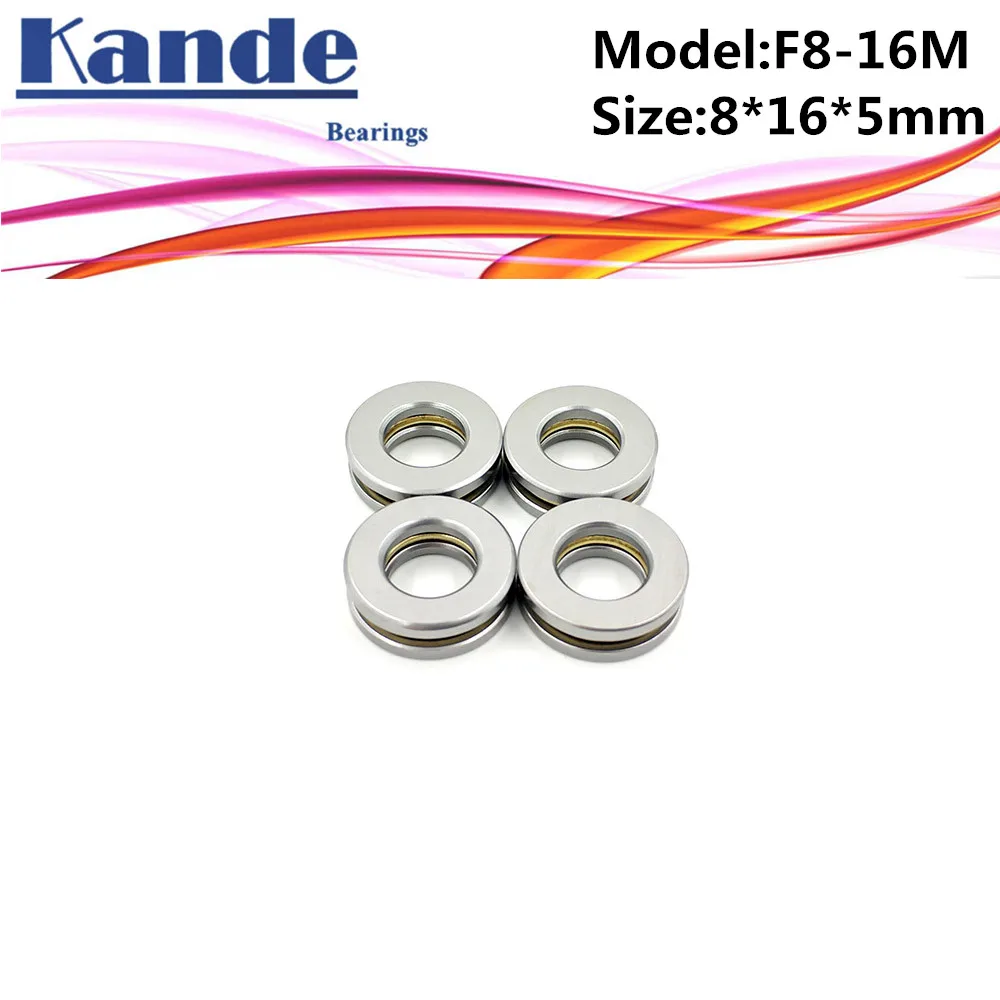 4pcs F8-16M 8x 16 x 5mm F8-16 high quality Miniature planar bearing 8x16x5 mm Axial Ball Thrust Bearing V-CORE 3 3D PRINTERS