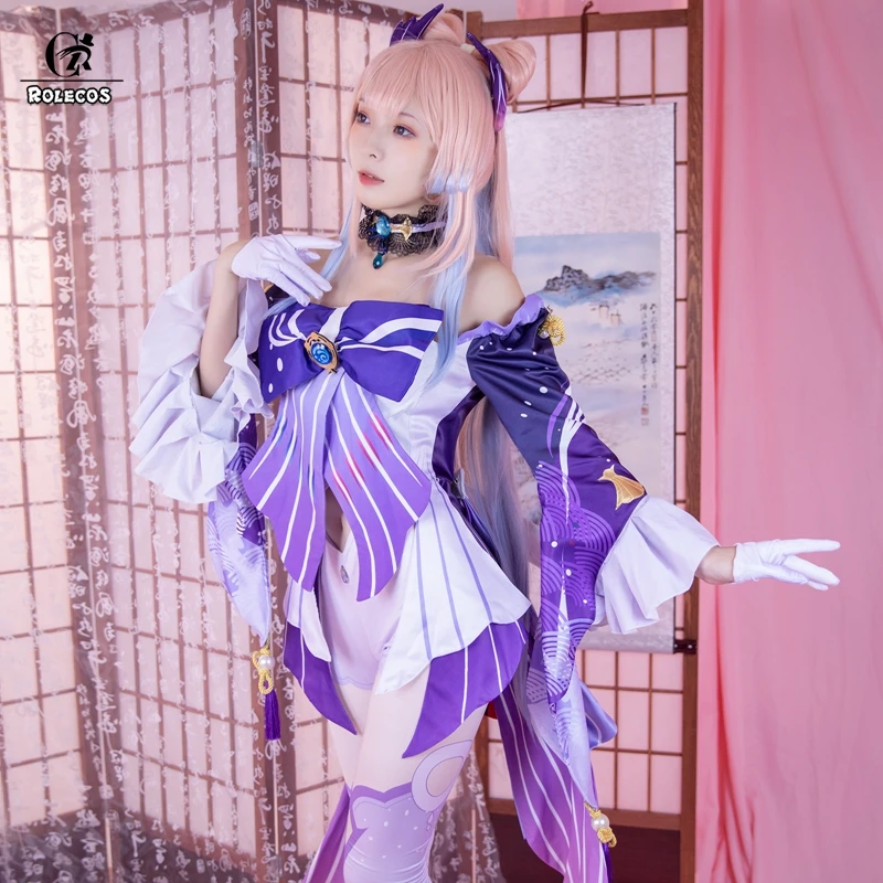 

ROLECOS Game Genshin Impact Kokomi Cosplay Costume Sangonomiya Kokomi Cosplay Costumes Sexy Women Dress Halloween Uniform