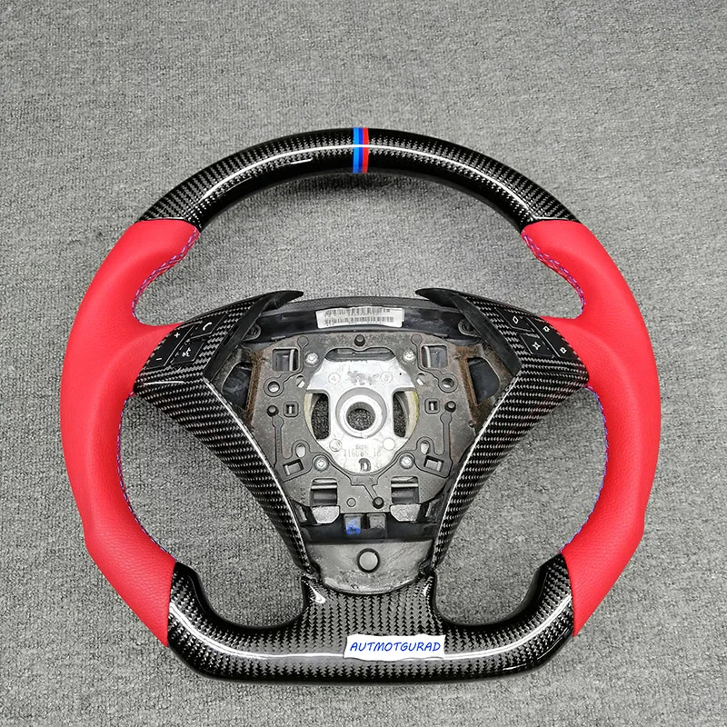 Carbon Fiber Steering Wheel For BMW E60 M5 04-10 09 08 07 06 Leather Car Steering Wheel Accessories