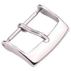 Stainless Steel Watch Band Buckle Silver Polished 16mm 18mm Watchband Strap Clasp Belt Accessories